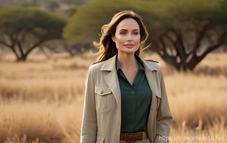 안젤리나 졸리 개인사 - **Prompt: The Resilient Humanitarian**
A powerful and dignified woman, reminiscent of Angelina J...