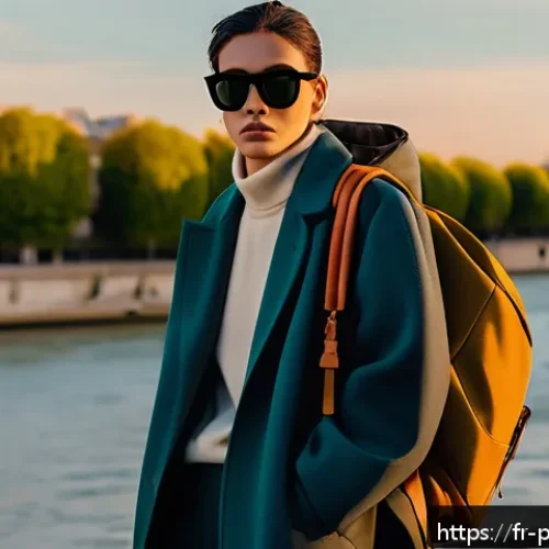 카니예 웨스트 패션 브랜드 - A high-fashion streetwear ensemble featuring oversized wool coats with sophisticated cuts, paired wi...