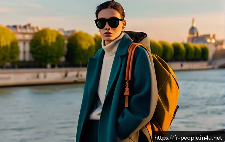 카니예 웨스트 패션 브랜드 - A high-fashion streetwear ensemble featuring oversized wool coats with sophisticated cuts, paired wi...